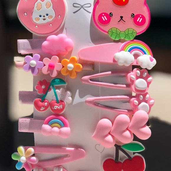 70PCS Girls Hair Clips Hairpins Kids Cute Accessories Flower - Picture 8 of 11